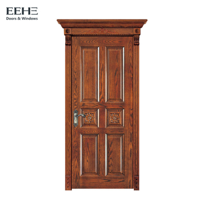 Двери спальни твердой древесины политуры Эко/100% 6 обшивают панелями деревянные межкомнатные двери